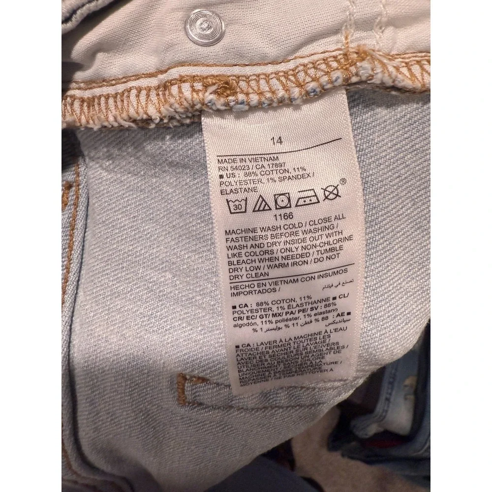 Old Navy OG Straight Cut-Off Shorts Womens 14 Blue Stretch Secret Smooth Pockets